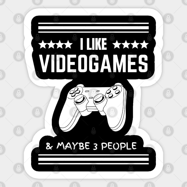 I like gaming and maybe 3 people Sticker by medd.art